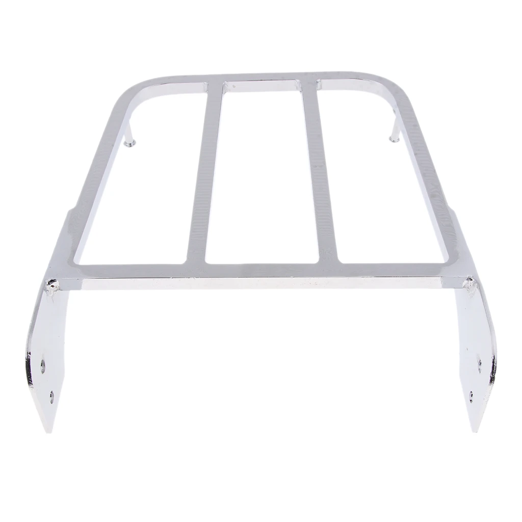 Motorcycle Sissy Bar Luggage Rack Tail Box Saddlebag Shelf for Suzuki Intruder/Volusia VL800 2001-2011 (Silver)