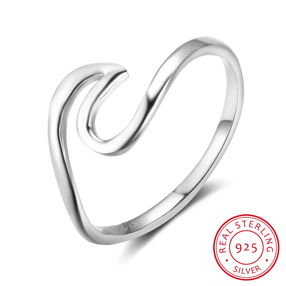 925 anillos de plata esterlina de Plata de Ley 925 con anillos de dedo para mujer, joyería fina minimalista, estilo Simple, talla 5, 6, 7, 8, 9 y 10