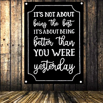 

Motivational Flag & Banner for Students, Inspirational Tapestry, Classroom Posters with Inspiring Quotes, Chalkboard Design H1