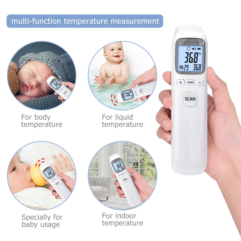 Медицинский термометр для взрослых/предмет инфракрасный термометр для детей с лазерным ЖК бесконтактным термометром измерение температуры