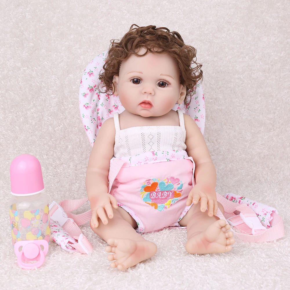 Кукла Bebes reborn Baby lol мохеровая кукла полностью виниловая Реалистичная 18 дюймов