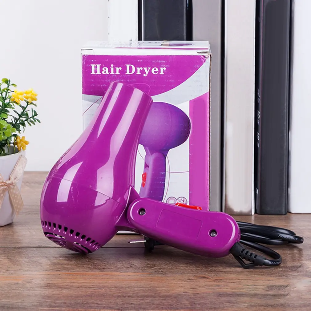 Mini Professional Hair Dryer Collecting Nozzle 220V US Plug Foldable Travel Household Electric Hair Blower