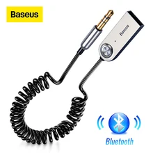 Baseus BA01 USB Bluetooth Adapter Aux Bluetooth V5.0 Receiver Audio Transmitter Bluetooth Dongle for Car 3.5mm Jack Car Adapter