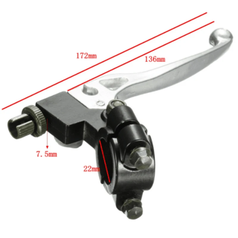 

1pc Motorcycle Left Brake Handle Lever For 7/8'' 22mm Dirt Bike Motorcycle ATV Silver Clutch Brake Handle Levers