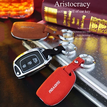 

Nice Touch 3 Button Suede Leather For Hyundai MISTRA/Ix45/IX35/IX25/VERNA/Solaris/Tucson/Accent/hyundai i20 of 2017 Car key case