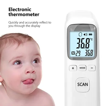 

2020 Household Baby Adult Professional Digital Infrared Forehead Ear Thermometer Memory Recall Electronic Thermometer