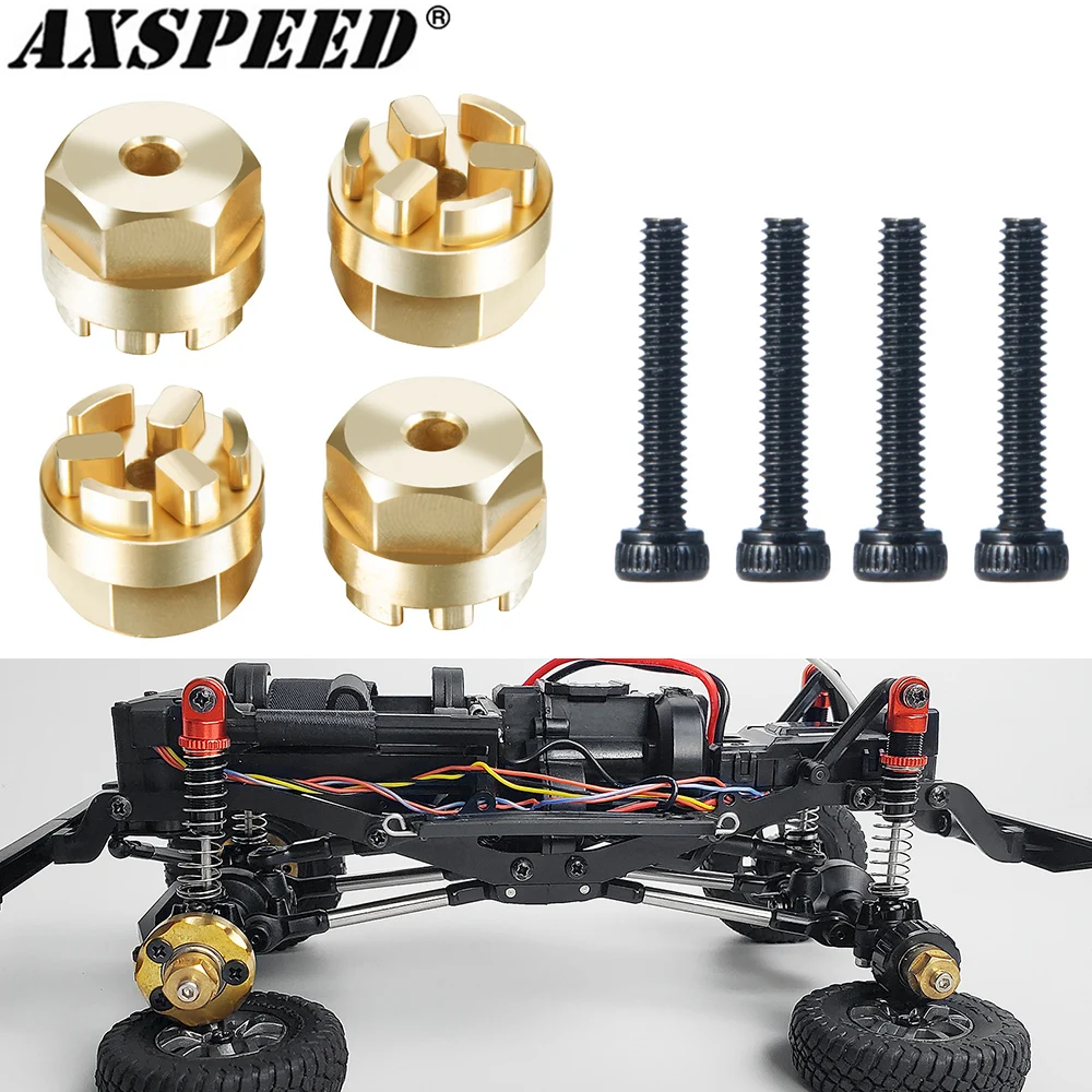 

AXSPEED 4 шт. шестигранное колесо концентратор, адаптеры латунный противовес конверсионный адаптер для 1/18 Kyosho Jimny обновленные детали для радиоуправляемых автомобилей