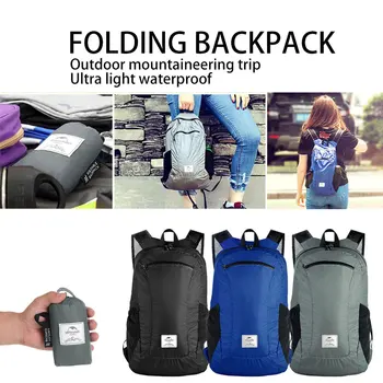 

Folding Backpack Handbag Diagonal Package Silicon Coating 30D Nylon Bag Cycling Outdoors Sports Camping One Strap Shoulder