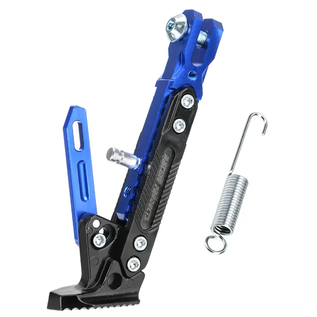 Adjustable CNC Metal Motorcycle Foot Bracket Kick Side Bracket Durable Corrosion Resistant Bracket Motorcycle Stand Moto Stand-Bule