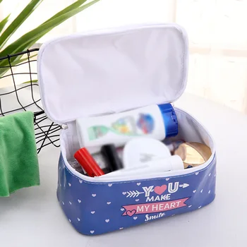 

Ladies Cosmetic Bags Travel Storage Brushes Pouch PU Toiletry Wash Bag Tote Women Girls Pencil Case Portable Make Up Organizer