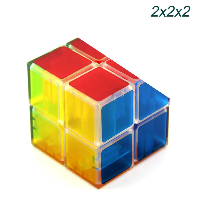 Высокое качество, LanLan, 2x2x2, волшебный куб, 2x2, прозрачная скоростная головоломка, рождественский подарок, идеи, детские игрушки для детей