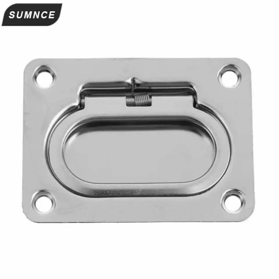 Boat Recessed Hatch Spring Loaded Pull Handle Marine Locker Flush Lifting Ring Stainless Steel Deck Part |