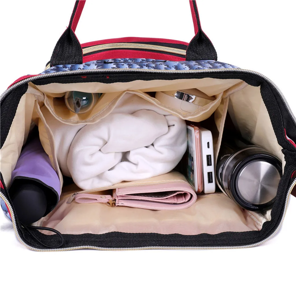Diaper Bag Baby Nappy Bag Mummy Daddy Backpack Large Capacity Waterproof Casual Laptop Bag Rechargeable Holder for Bottle