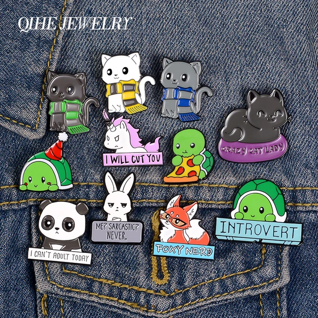 Cartoon Cute Animals Pin, Enamel Clothes Bag Pins