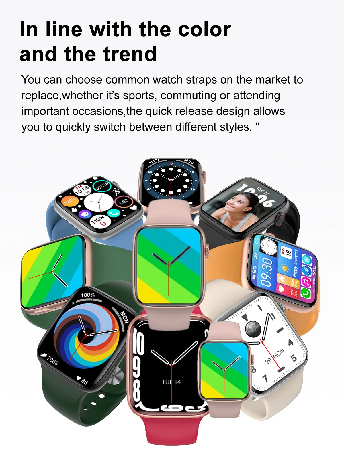 Original iwo DT7+ Smart Watch Series 7 NFC Function Bluetooth Call Ai Voice Assistant GPS Wireless Charger DT7 Plus Smartwatch