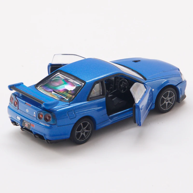 S01 Takara Tomy Tomica Premium RS 1:43 Nissan GT R SKYLINE V spec II Nur голубой металлический Литая машинка