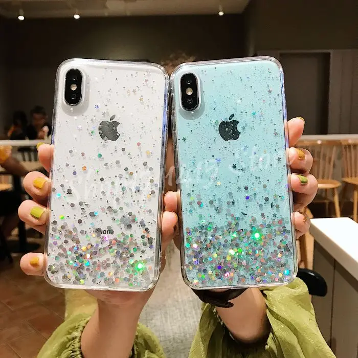 Эпоксидный чехол из термопластичного полиуретана чехол со стразами для Iphone X case мягкий блеск задняя крышка чехол для Iphone 6 7 8 plus X XR XS Max