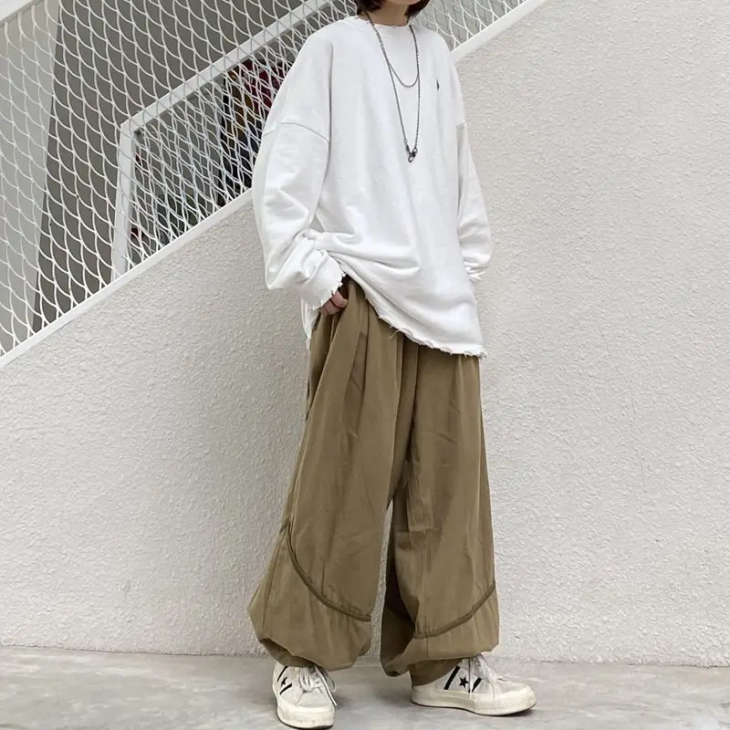 

Autumn Straight Pants Men's Fashion Solid Color Retro Casual Pants Men Streetwear Wild Loose Hip-hop Korean Trousers Mens