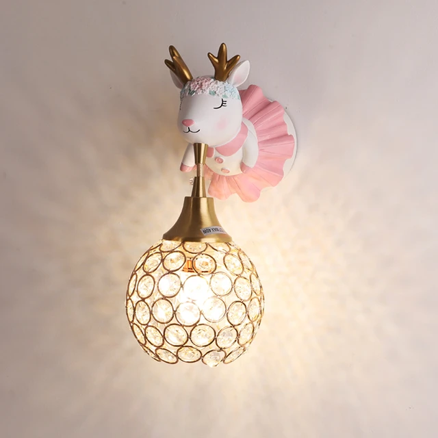 Lampe Murale en Forme d'Éléphant et de Cerf pour Chambre d'Enfant