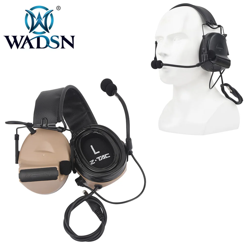 WADSN высокое качество Comtac II гарнитура с микрофоном Мягкие силиконовые наушники тактические наушники WZ044 страйкбол пистолет C2 наушники