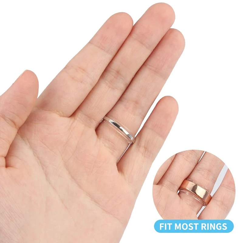 8 Sizes Silicone Invisible Clear Ring Size Adjuster Resizer Loose Rings Reducer Ring Sizer Fit Any Rings Jewelry Tools