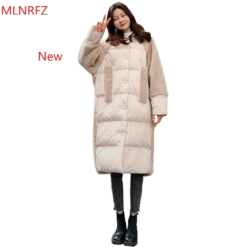 

2023 Winter Women Jacket X-long Hooded Cotton Padded Female Coat High Quality Warm Outwear Woman Parka Manteau Femme Hiver Mujer
