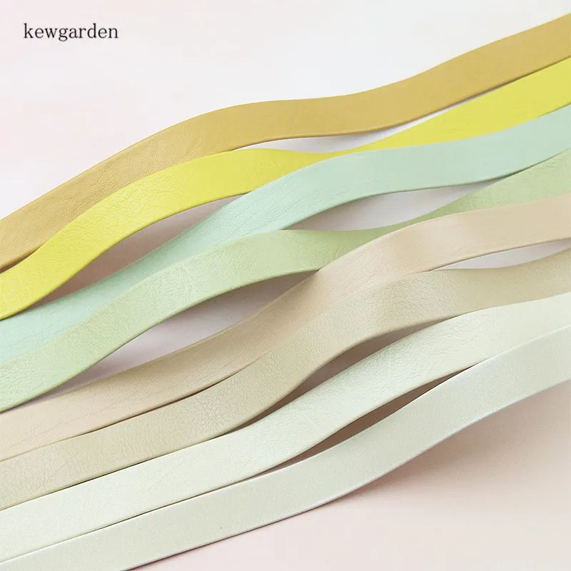 Kewgarden композитная кожаная Многослойная лента PU 10 мм 16 мм 25 мм " вручную изготовленная лента DIY бант аксессуары для волос тесьма 10 метров