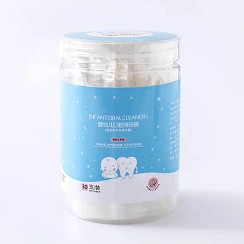30Pcs Детский очиститель полости рта, 30 шт., щетка для зубов, язык, одноразовая марлевая ручка, очиститель языка для младенцев, уход за зубами, индивидуальная упаковка - Цвет: 30Pcs