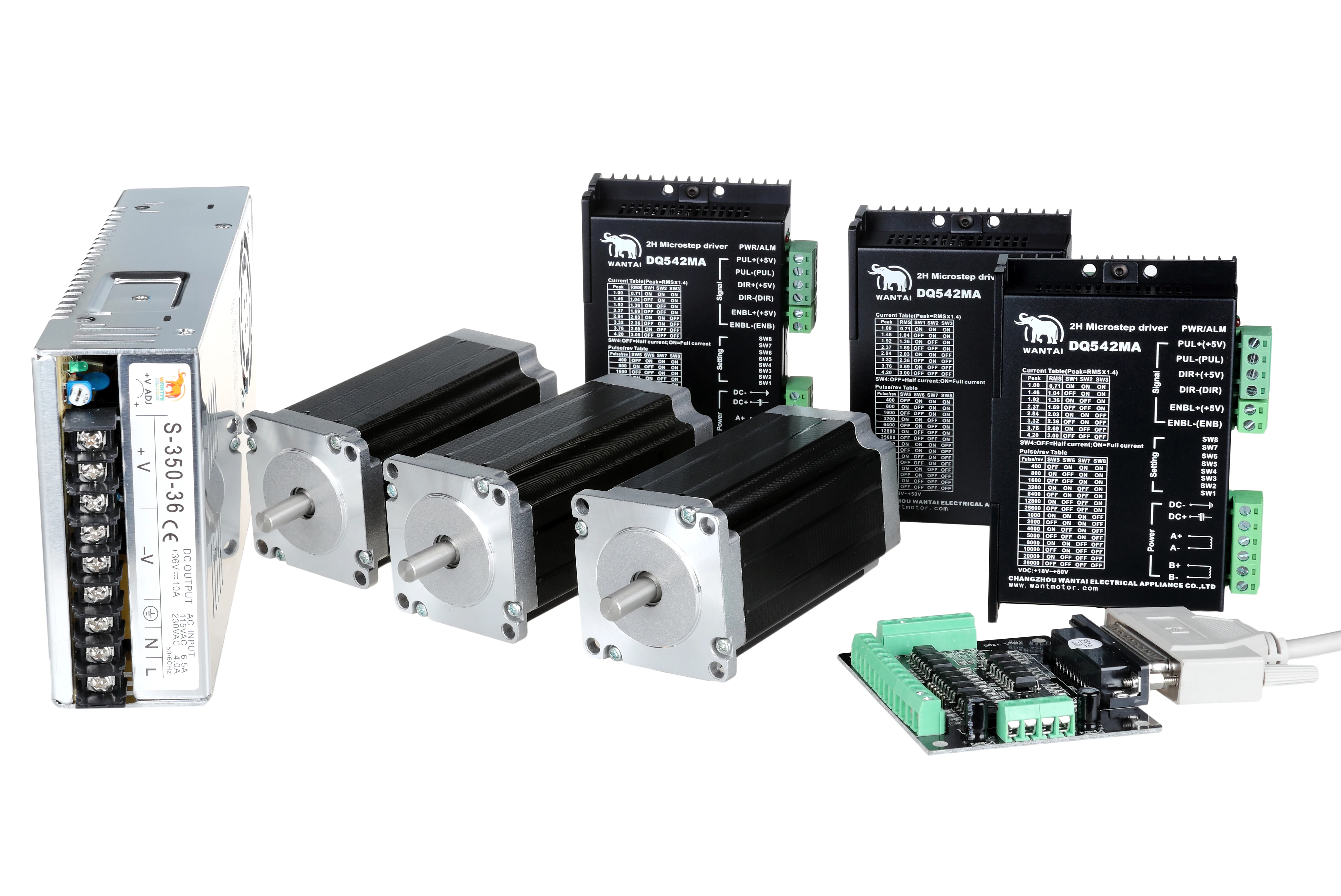 Kit 4 Moteurs Pas à Pas Nema23 3Nm + Pilotes DM542T - Pour Machine CNC, Fraiseuse, Impression 3D