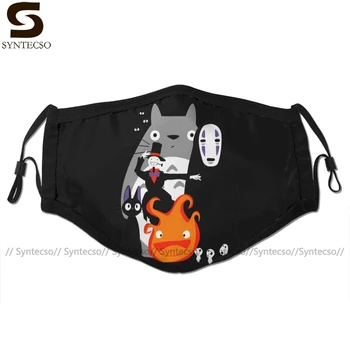 

Spirited Away Mouth Face Mask Ghibli D Away Facial Mask Fashion Cool with 2 Filters for Adult
