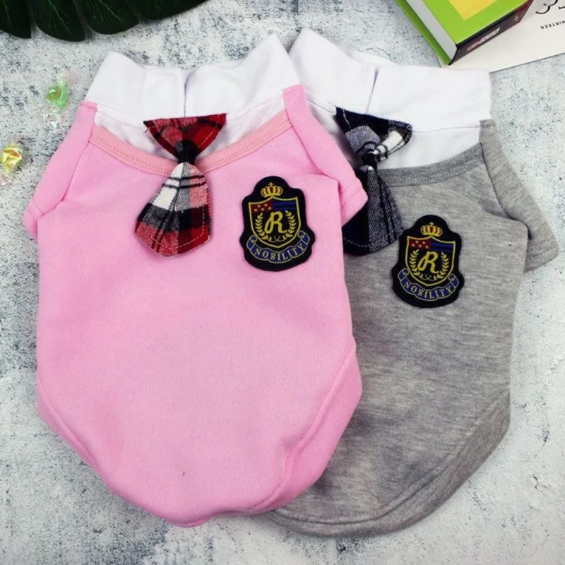 Pet Skirts for Dogs Campus Style Lovers Outfit Small Dog Puppy Plaid Dog Dress Hoodie Sweatshirts Pet Clothes Clothing