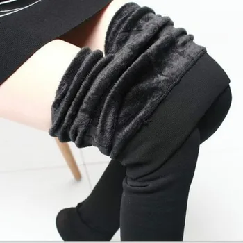 

Autumn Winter High Waist Leggings Womens Casual Warm Casual Warm Velvet Knitted Thick Slim Super Elastic Leggings