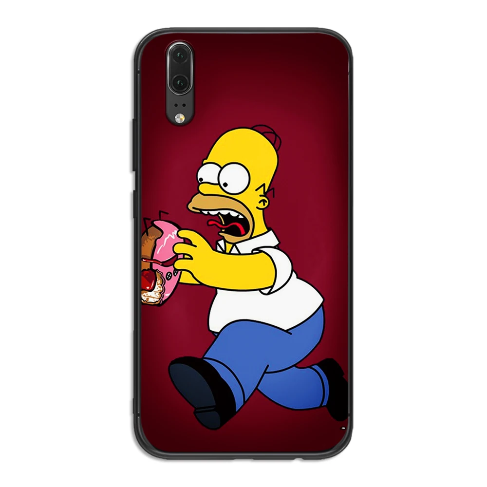 Забавные Симпсоны черные силиконовые чехлы для huawei Y6 Y7 Y9 Prime Nova 2i 3 4 3i Lite mate 10 20 Pro Lite - Цвет: 12