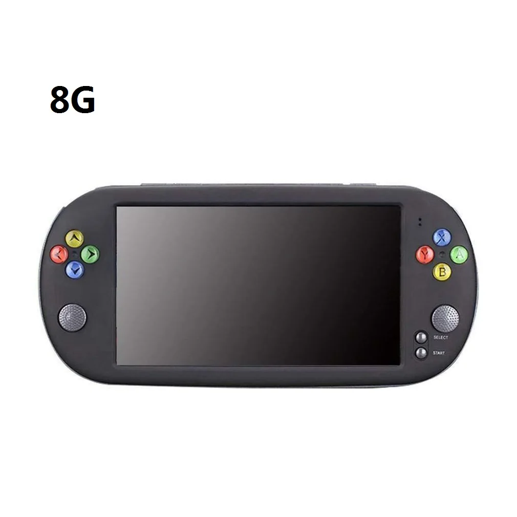 X16 16G игровая консоль с двойным коромыслом для игр GBA NES 1300 игр с " экраном портативная игровая консоль - Цвет: Черный