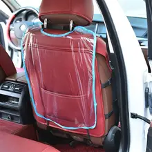 1 шт. ПВХ автомобильные защитные накладки на заднюю часть сиденья прозрачные водонепроницаемые анти-удар для детей Детские анти-грязные автомобильные чехлы на заднюю часть сиденья