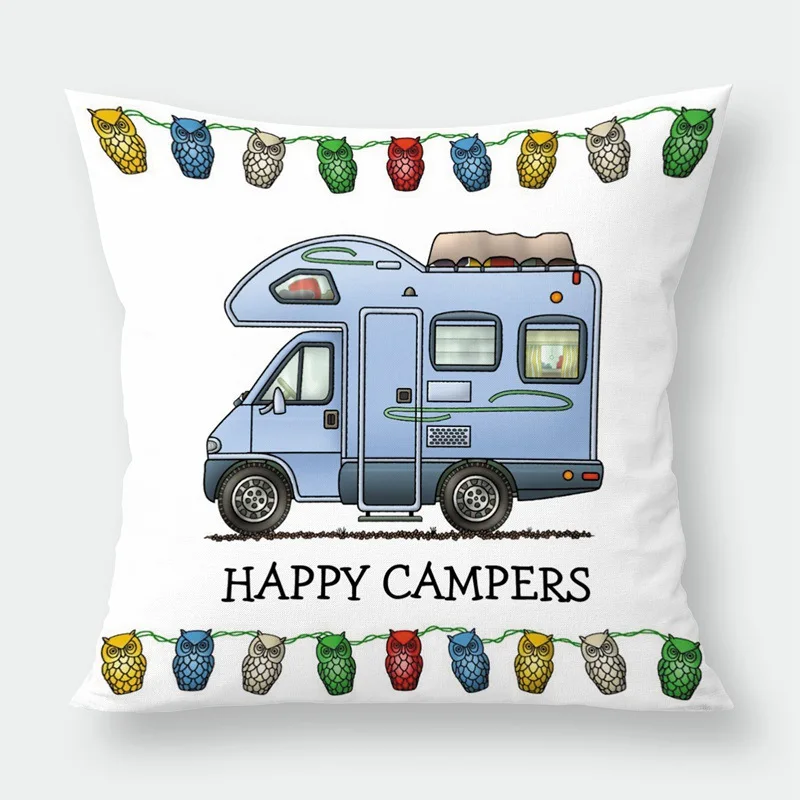 Silstar Tex Happy Campers дизайн; чехол для подушки различных моделей автомобиля, чехол для подушки на стул, диван, автомобиль - Цвет: STCC042-08
