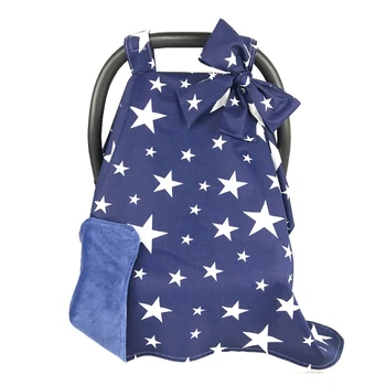 

Cotton Baby Car Seat Canopy Cover Infant Children Stripes Stars Carseat Covers