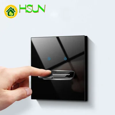 Free Shipping Touch Switch 3 Gangs 2 Way Crystal Glass Panel ON OFF Control 86mm 