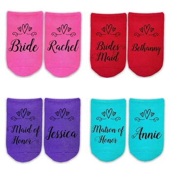 

Custom Role And Name Bridesmaid Socks, Wedding Party bridal Socks, Personalized Bridal Party Socks, Bride/Maid of Honor socks
