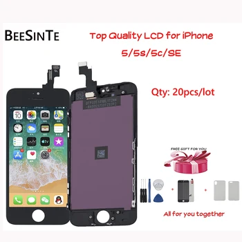 

20pcs/lot best lcd For iPhone 5 5c 5s touch screen Assembly for cell phone display No Dead Pixel for iPhone 5SE New ecran Module