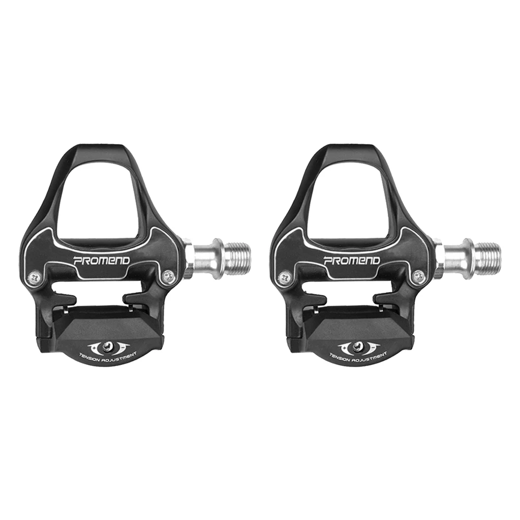 Solid Construction Road Bike Clipless Pedals, Self-locking Bicycle Pedals and 6 Degree Cleats Set for SPD System Shoes Unisex