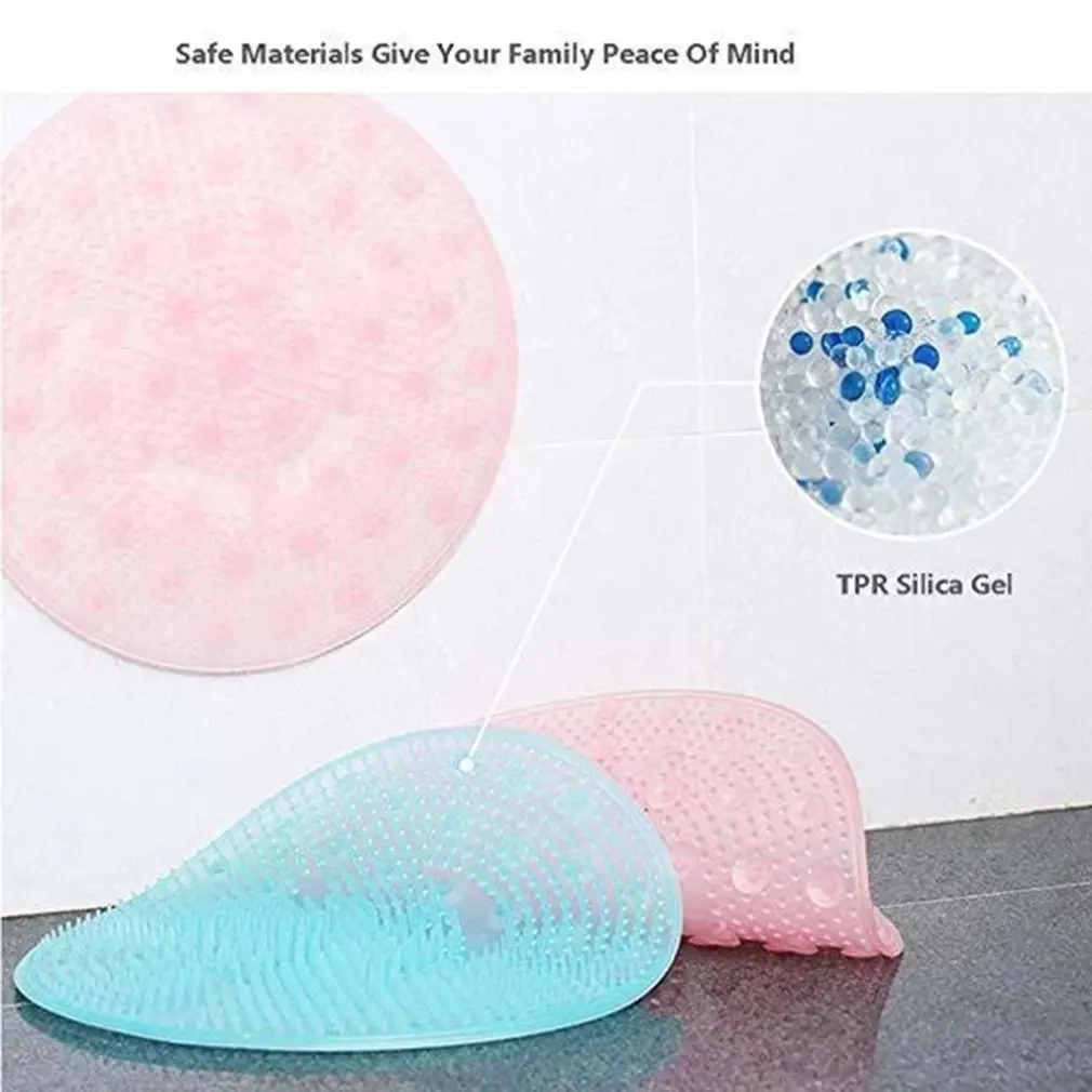 Silicone Lazy Wash Foot Bath Artifact Back Massage Cushion Sole To The Dead Skin Wash Brush Bathroom Suction Cup Mat