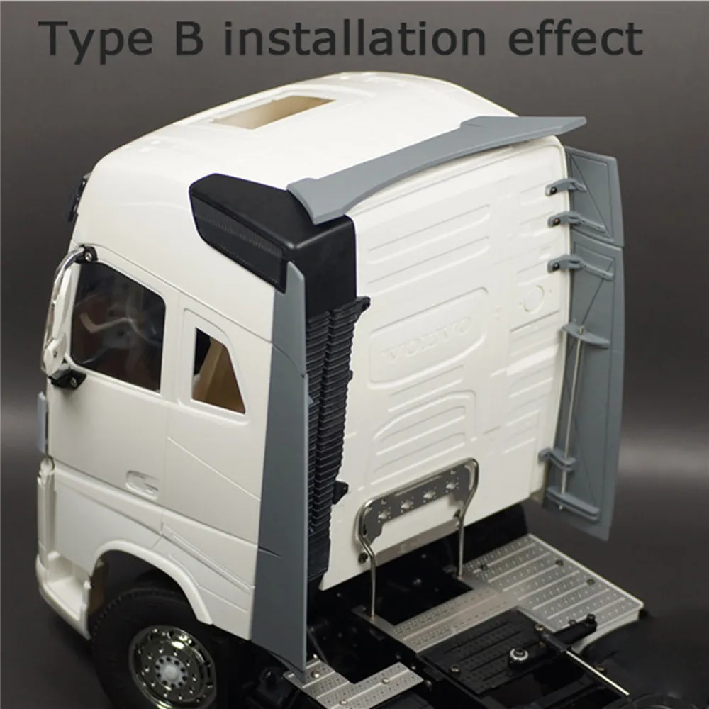 

Simulation Container Tail Spoiler Upgrade Parts for Tamiya Volvo FH16 750 56360 1/14 RC Tractor Trucks Car Modification Parts