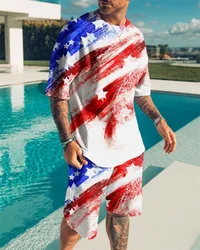 Ensemble 2 pièces T Shirt et short pour homme, tenue de sport décontractée, à la mode, imprimée, nouvelle collection été 2021, XXS 6XL 