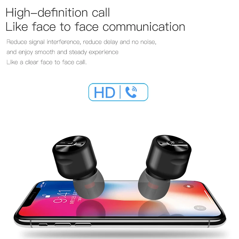 5,0 EDR Q2 TWS Bluetooth наушники Беспроводные спортивные наушники Siri Wake в ухо стерео внешний аккумулятор гарнитура с микрофоном
