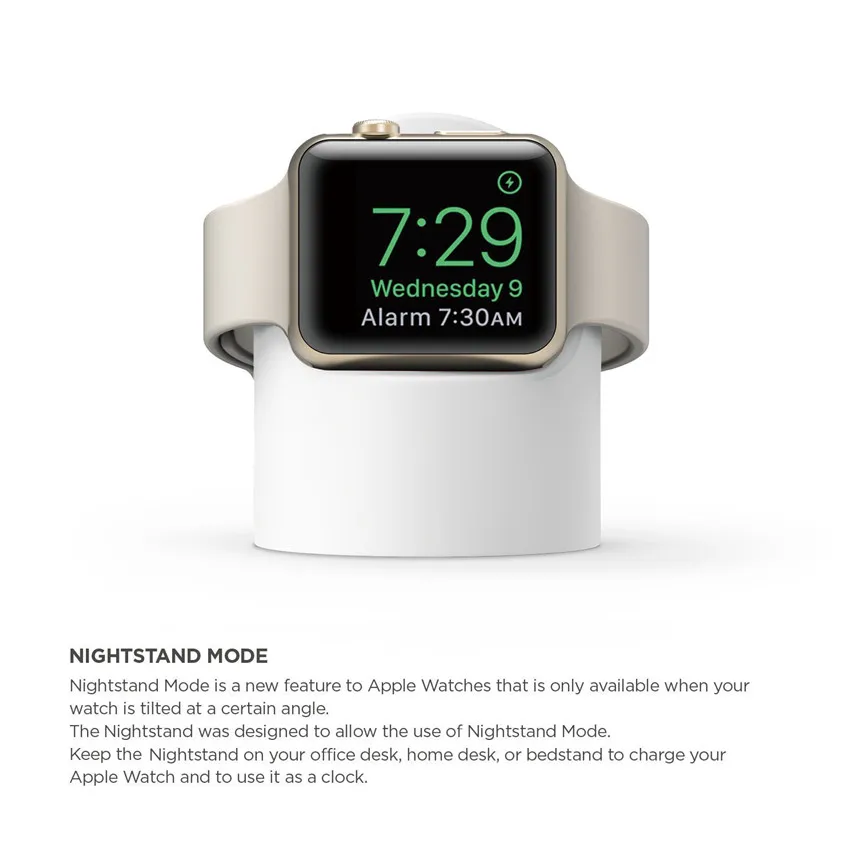 Док станция зарядная с силиконовом держателем для кабеля Apple Watch серии 1/2/3/4 42 мм/38