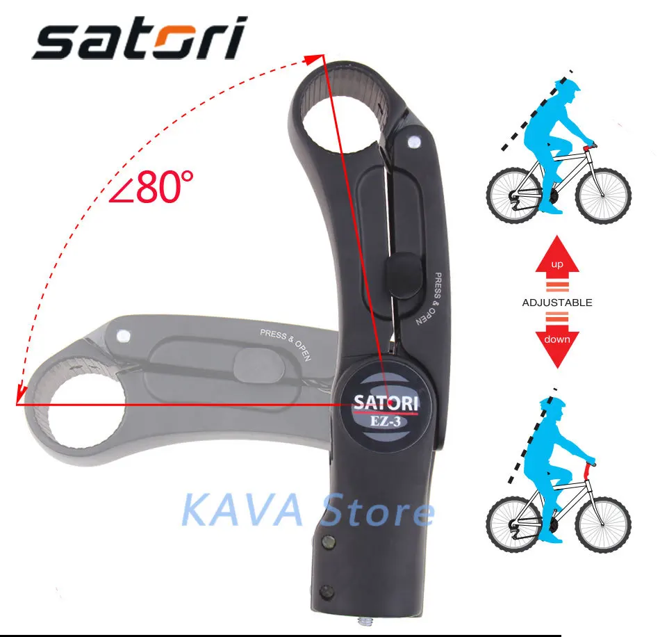 SATORI, EZ-3Adjustable, увеличивающая высоту, стояк для велосипеда 25,4/31,8 мм, Горный/городской велосипед, стебель из алюминиевого сплава, запчасти для велосипеда