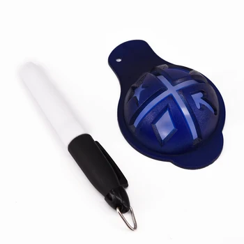 

7.9x5.2x2cm 2pcs Tools Sports Template Golf Ball Marker Pen Designer Marking Aid