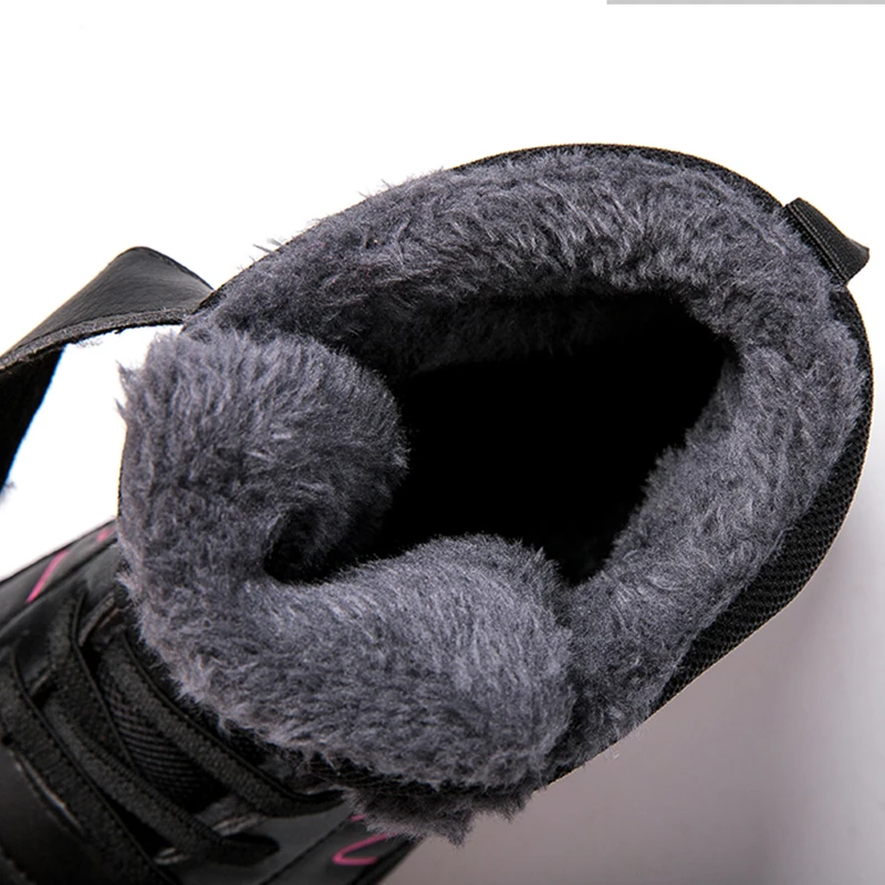 STS Women's Winter Snow Boots Keep Warm Ankle Boot Women's Outdoor Hiking Shoes Women With Fur Winter Ladies Sneakers Lace-Up