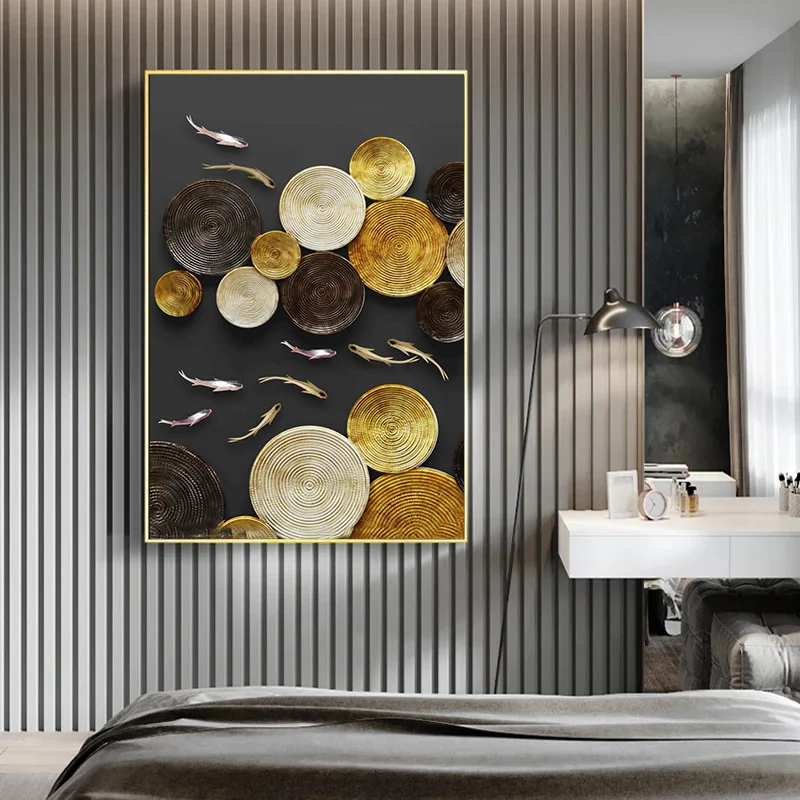 Waliicorners Abstract Wall Art Pictures for Living Room Modern Home Decoration Vintage Canvas Painting Fish Poster 4 Hadc28ed3dba546db95fea1a2023b35c02